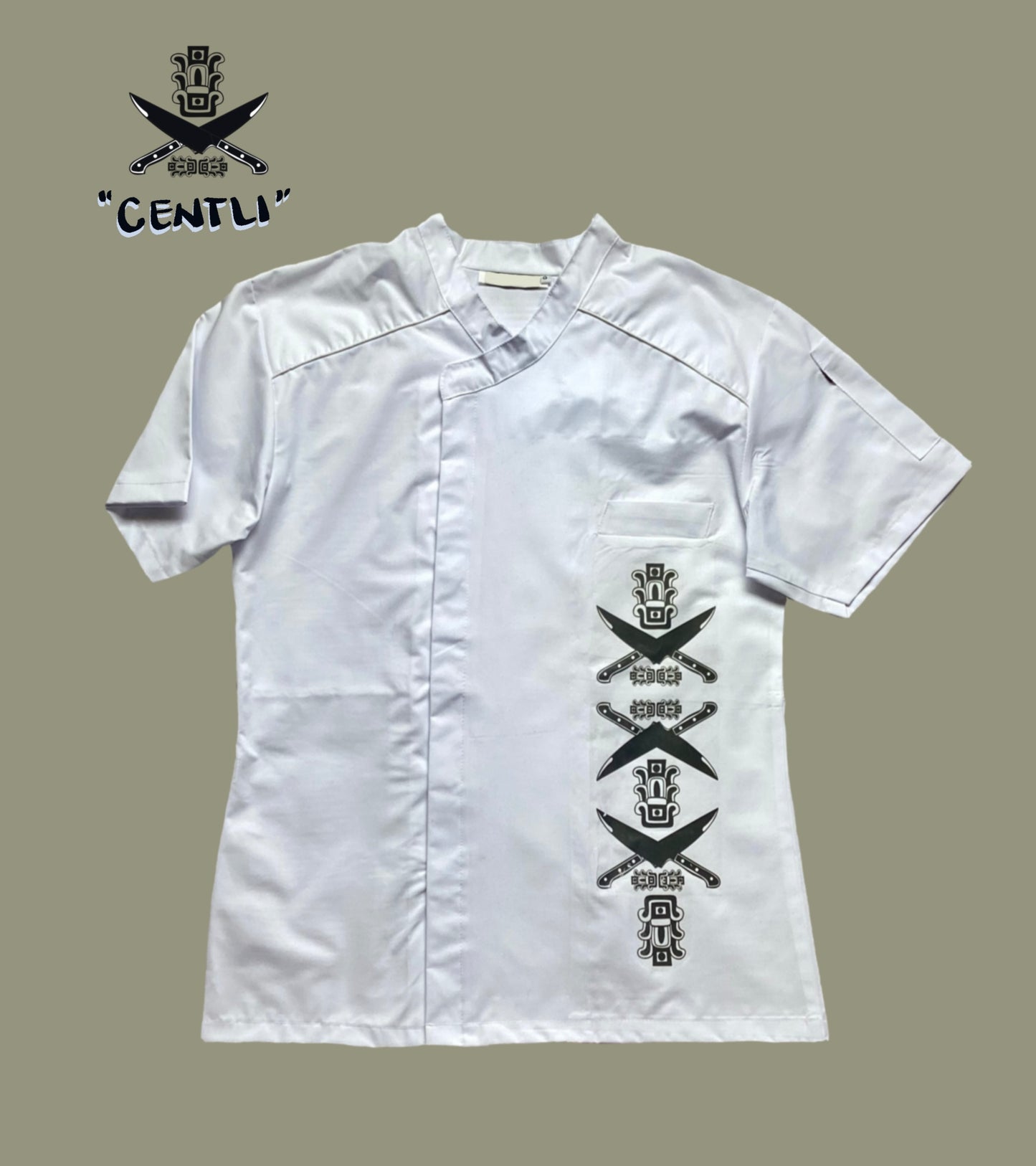 Filipina Blanca Centli Mangas Cortas