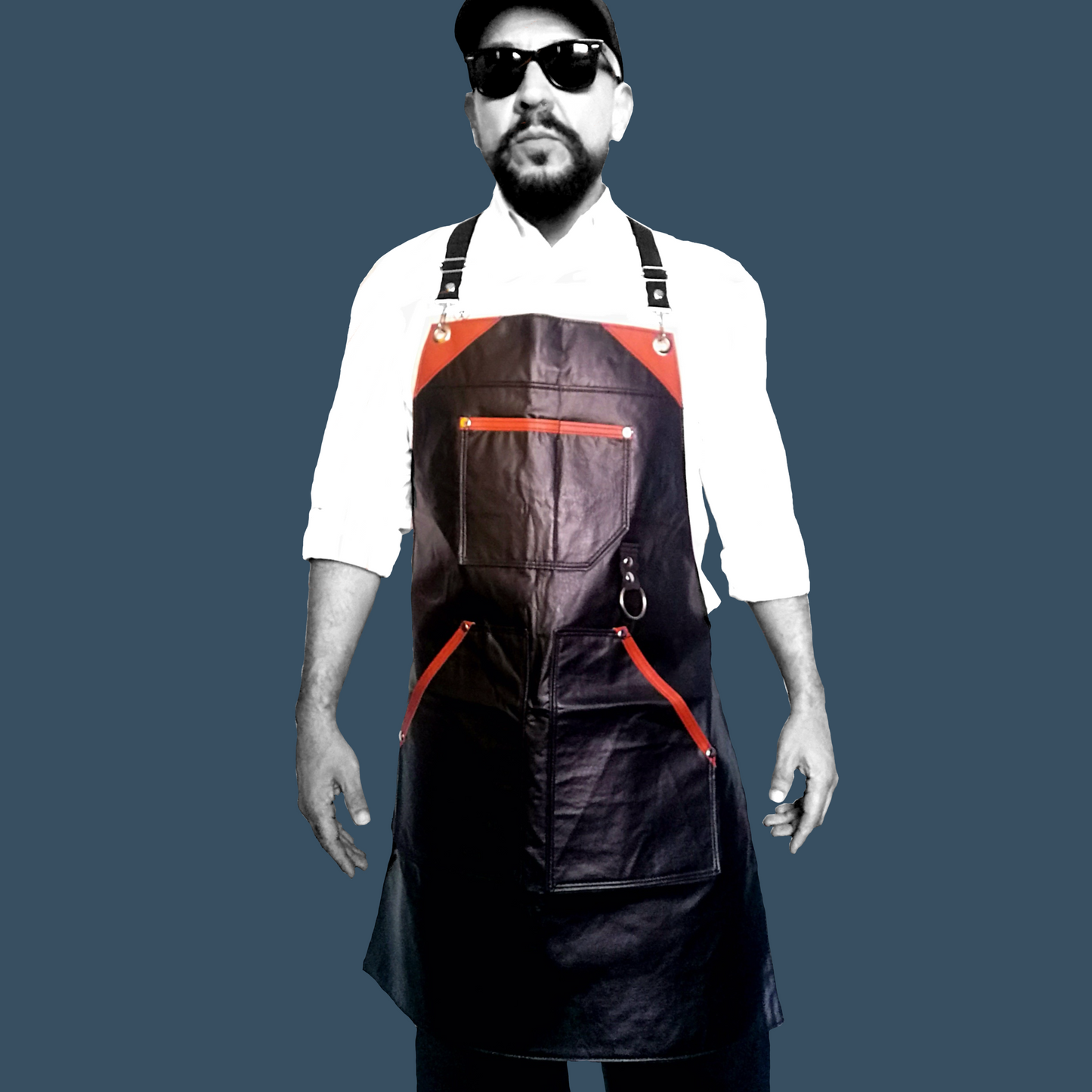 Mandil Negro Tacto Piel